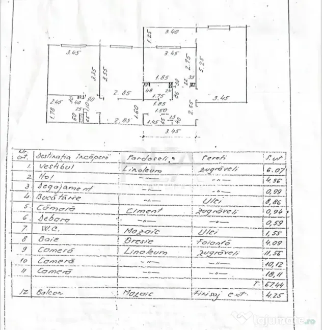 3 camere-Decomandat- Renovat-71,69 mp- Bloc 1983-Rahova - Bucuresti (Bucuresti-Ilfov)