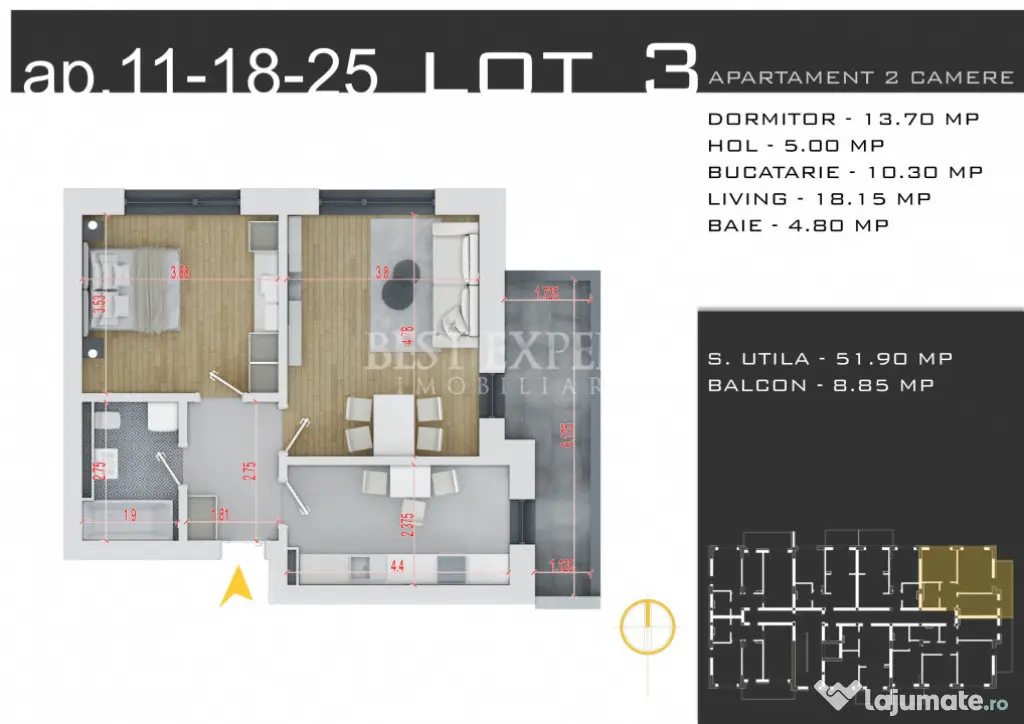 2 Camere | Parcare Inclusa| Avans 15% | Direct Dezvoltator | - Bucuresti (Bucuresti-Ilfov)