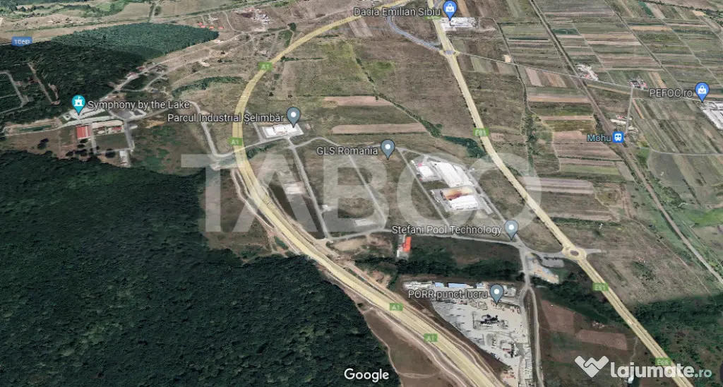 Teren intravilan industrial 1886 mp deschidere 33 m POT 40% - Sibiu (Sibiu)