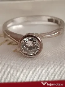 Inel Solitaire unicat exceptie model deosebit Turbilion diamant natural VVS 05ct