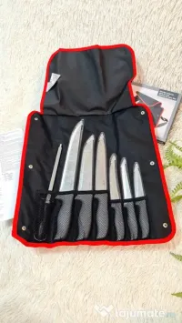 Set cutit macelar 7 piese cu geanta Livarno Home 