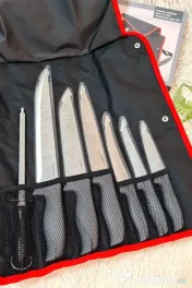 Set cutit macelar 7 piese cu geanta Livarno Home 