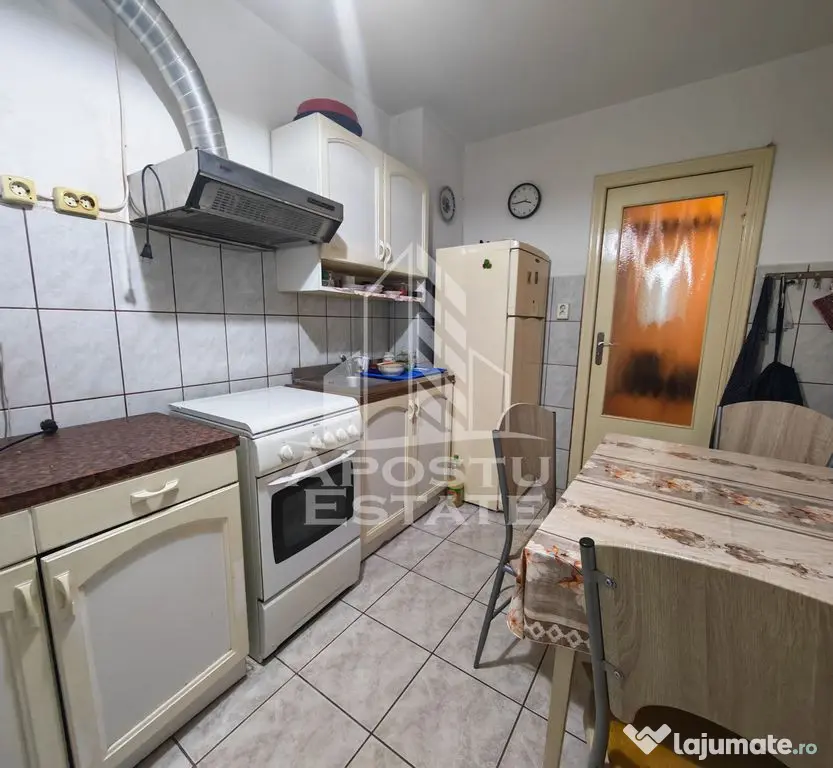 Apartament de vanzare cu 3 camere si 2 bai, decomandat, zona Sagului - Timisoara (Timis)