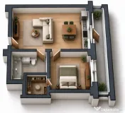 Apartament 2 camere open space Preajba - 0% comision la cump 
