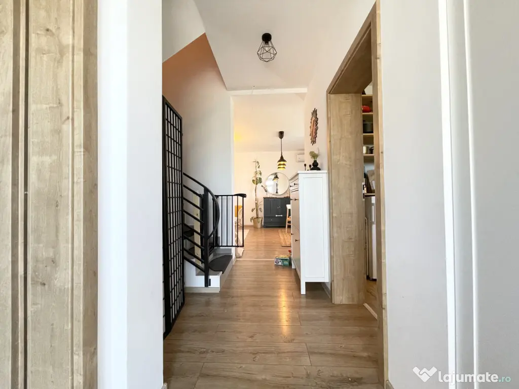 COMISION 0% Triplex pe colt, 90 mp utili, mobilat, utilat - - Mosnita Veche (Timis)