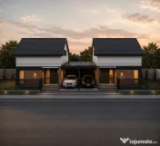 Duplex 4 camere despartit prin carport - Asfalt - Mosnita 