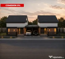Duplex 4 camere despartit prin carport - Asfalt - Mosnita