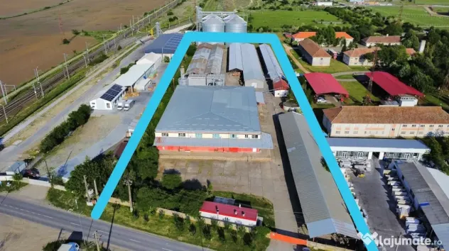închiriez spațiu industrial 13917 m² cu 3 hale + depozite acoperite și birouri