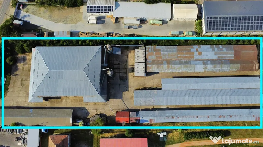 închiriez spațiu industrial 13917 m² cu 3 hale + depozite acoperite și birouri