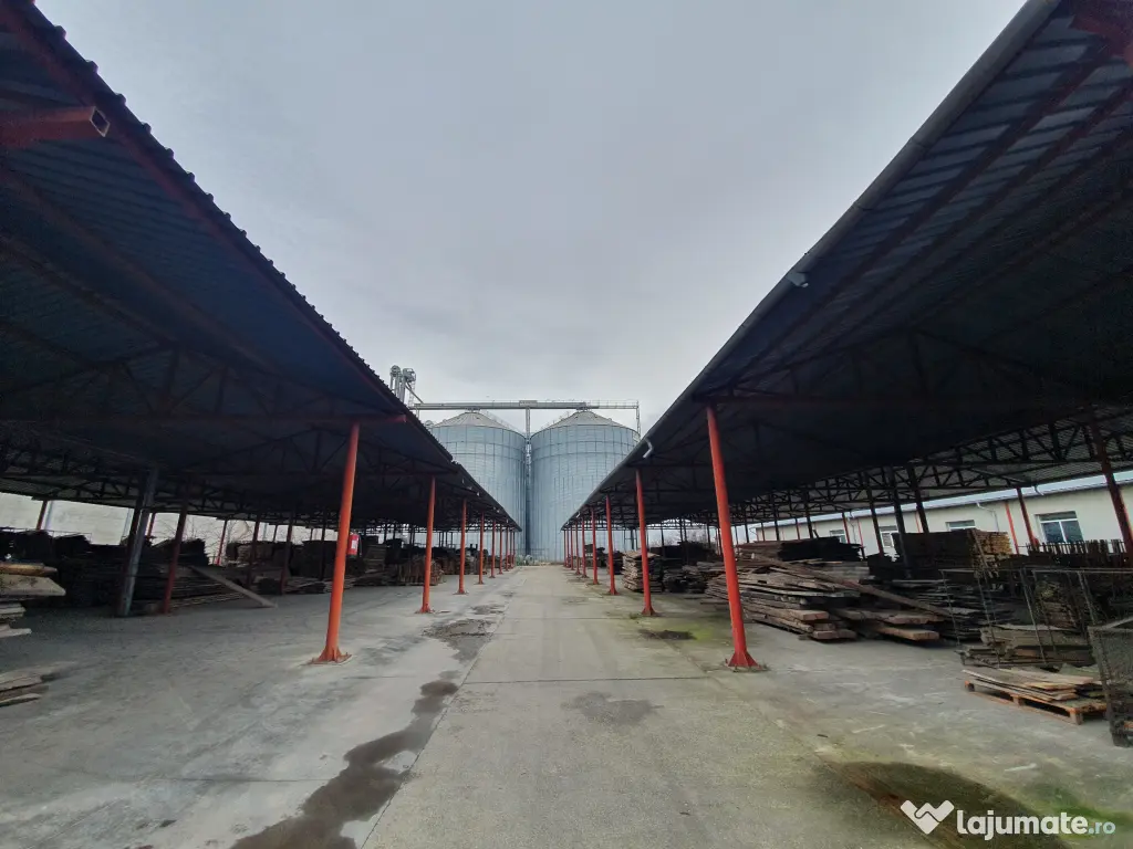 închiriez spațiu industrial 13917 m² cu 3 hale + depozite acoperite și birouri