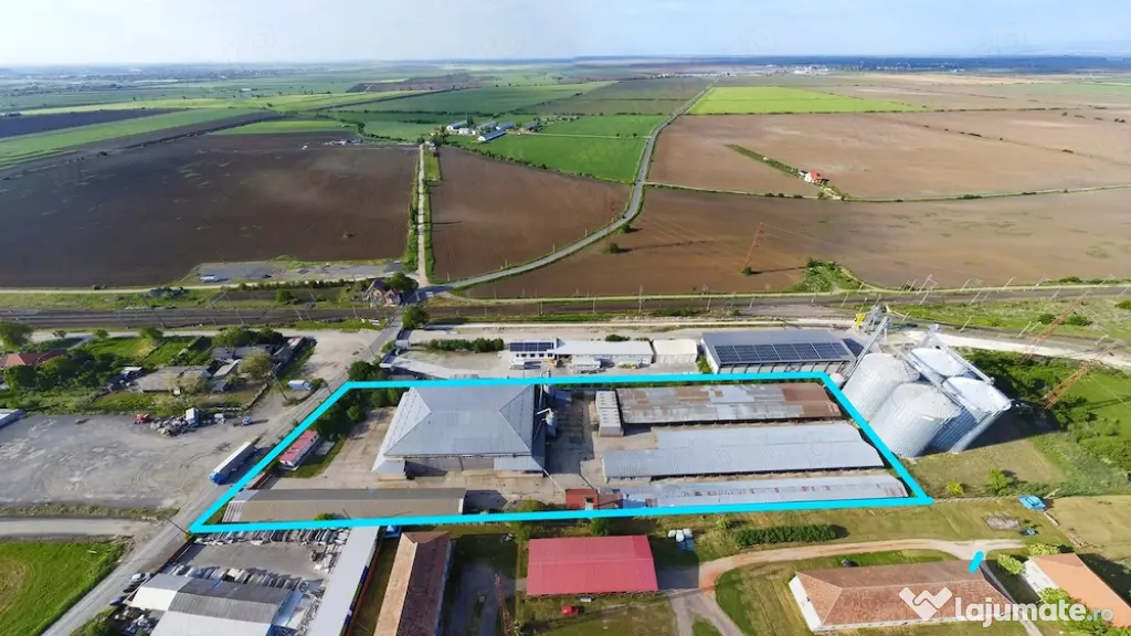 închiriez spațiu industrial 13917 m² cu 3 hale + depozite acoperite și birouri