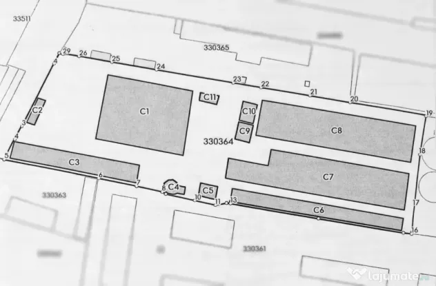 închiriez spațiu industrial 13917 m² cu 3 hale + depozite acoperite și birouri