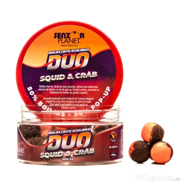 SENZOR PLANET BOILIES PENTRU CARLIG DUO SQUID & CRAB 16-20mm 150g