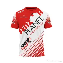 SENZOR PLANET TRICOU PERSONALIZAT SENZOR CLUB ALB-ROSU S