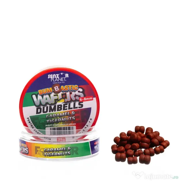 SENZOR PLANET BUMBASTIC WAFTERS DUMBELLS PENTRU BANDA CARAMEL & TIGERNUTS 6-8mm 25g
