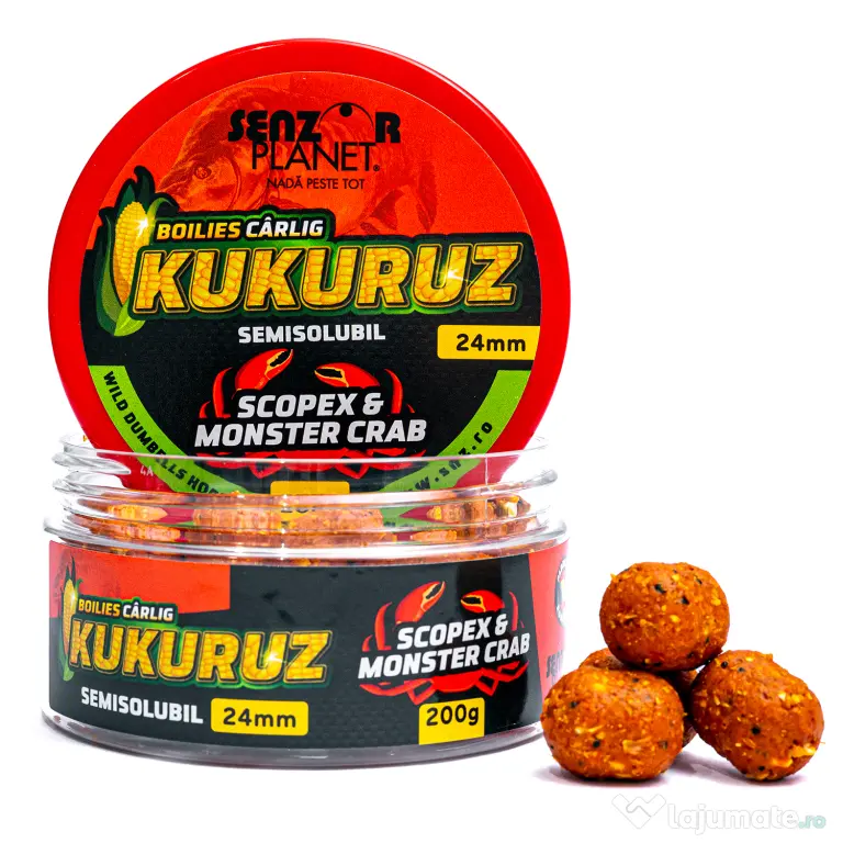 SENZOR PLANET BOILIES KUKURUZ PENTRU CARLIG SCOPEX & MONSTER CRAB 24mm 200g