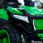 ATV electric Kinderauto SuperOffroad V2 4x45W 12V cu Roti Moi Scaun Tapitat 