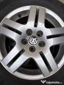 Set 4 Jante aliaj originale VW 6Jx15 ET38 + anvelope pentru Golf 4/Bora