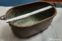 Cazan cratita ovala de cupru 24 cm. lungime
