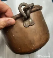 Cazan cratita ovala de cupru 24 cm. lungime 