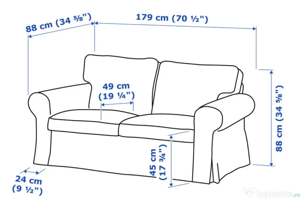 Canapele IKEA EKTORP - 2 locuri și 3 locuri (se vând și individual)