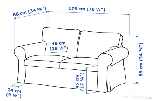 Canapele IKEA EKTORP - 2 locuri și 3 locuri (se vând și individual)