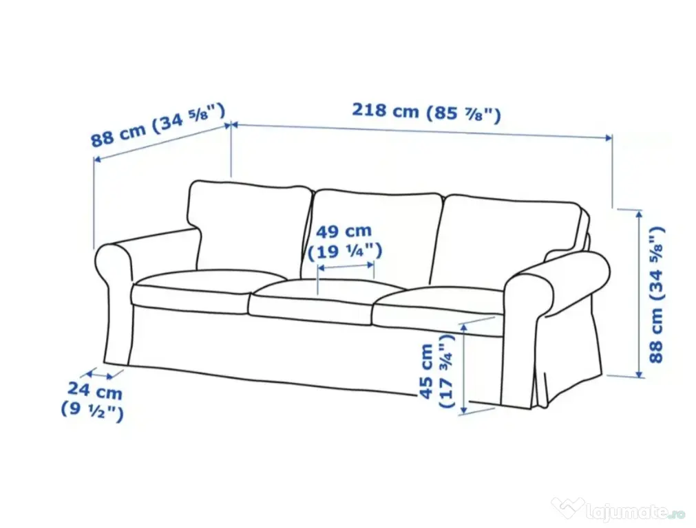 Canapele IKEA EKTORP - 2 locuri și 3 locuri (se vând și individual)