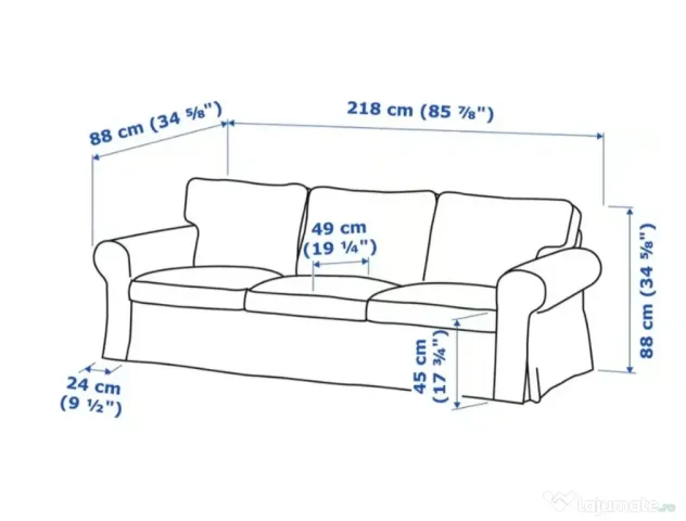Canapele IKEA EKTORP - 2 locuri și 3 locuri (se vând și individual)