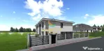Casă Individuală P+1 Stil Cub, 4 Camere Decomandate | Placă de Beton peste Etaj