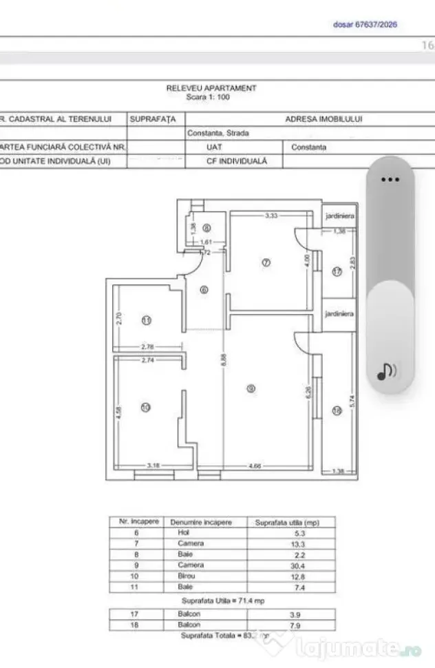 Tomis plus - apartament 3 camere cu loc de parcare inclus - Constanta (Constanta)