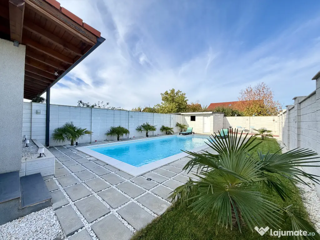 Duplex cu piscina si sala fitness, 4 camere, 113 mp utili - - Dumbravita (Timis)
