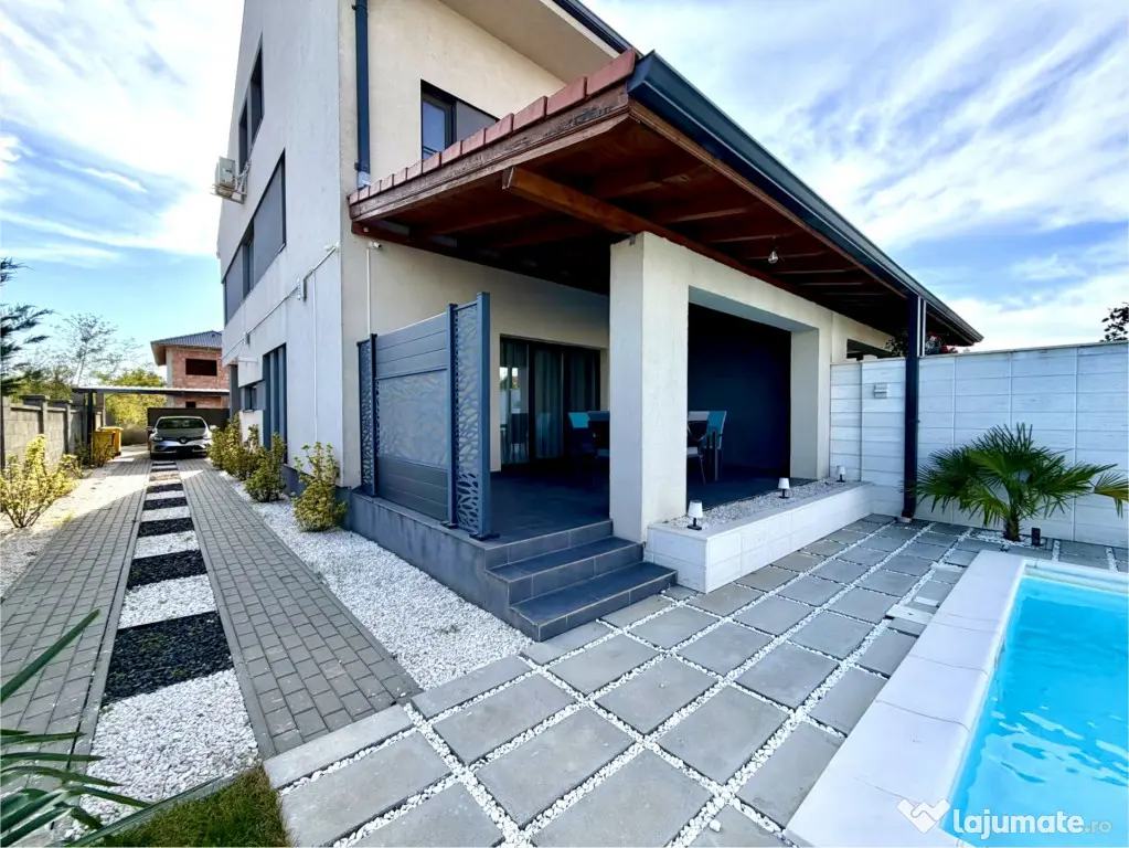 Duplex cu piscina si sala fitness, 4 camere, 113 mp utili - - Dumbravita (Timis)