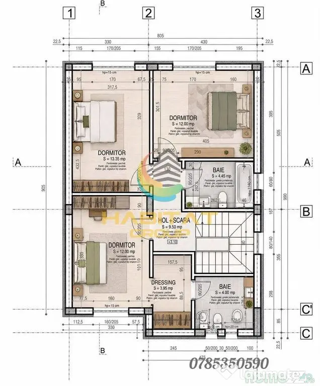 Casa individuala 5 camere- Popesti Leordeni - Popesti Leordeni (Bucuresti-Ilfov)