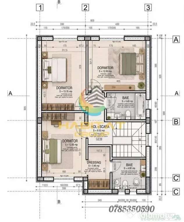 Casa individuala 5 camere- Popesti Leordeni - Popesti Leordeni (Bucuresti-Ilfov)