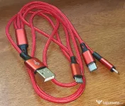 Cablu 3 în 1 USB – USB-C / Micro USB / Lightning