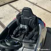 Masinuta electrica Bmw M4 2x45W, 12V 7Ah, cu roti moi, scaun tapitat culoare gri 