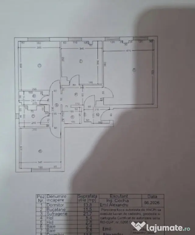 Apartament 3 camere, 78 mp, zona George Enescu - Craiova (Dolj)