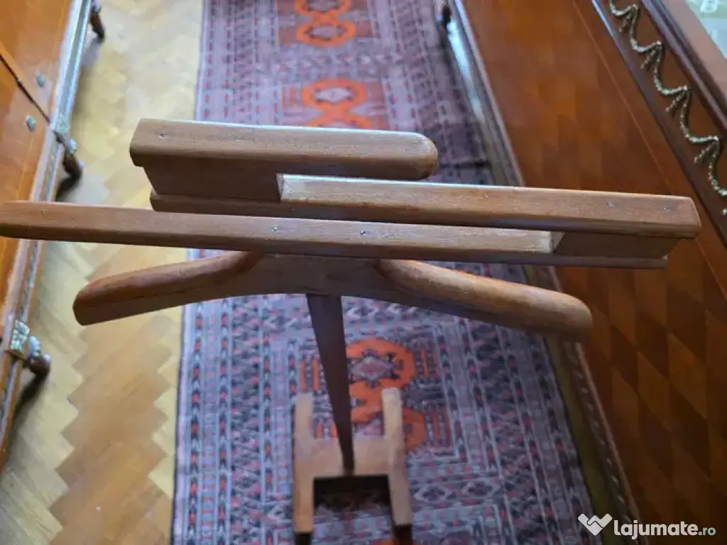 Servant de noapte Vintage (Valet) – Lemn Masiv, Design Mid-Century Modern