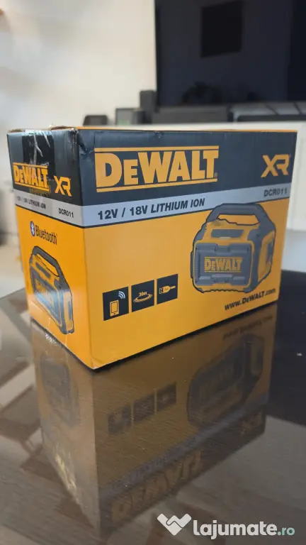 Boxa portabila Bluetooth DeWALT DCR011, 18V XR si FLEXVOLT, 10W, NOU
