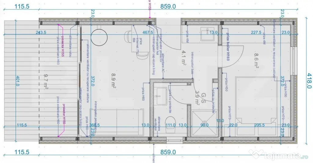 Casa modulara moderna, 2 camere, montare rapida - Cluj-Napoca (Cluj)