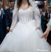 Rochie de mireasă tip Prințesă, mărimea S (36), achiziție Karmas Bacău