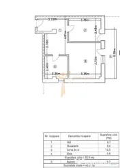 Apartament o camera decomandat, 42mp + loc parcare, Rediu 