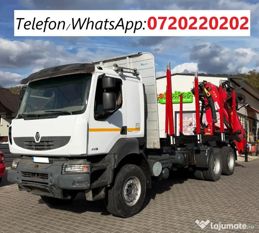 Renault Kerax 450 DXI, an 2007, Euro 3, max. 26 tone, 6x4, macara Epsilon 140 Z