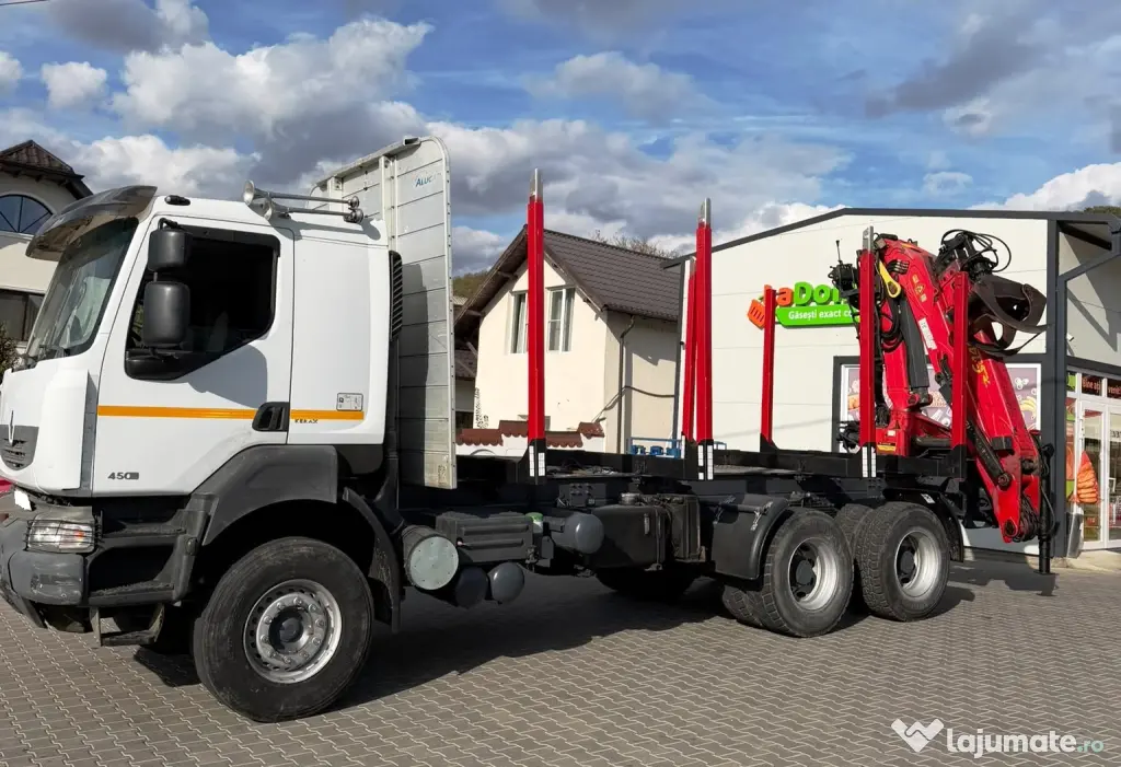 Renault Kerax 450 DXI, an 2007, Euro 3, max. 26 tone, 6x4, macara Epsilon 140 Z