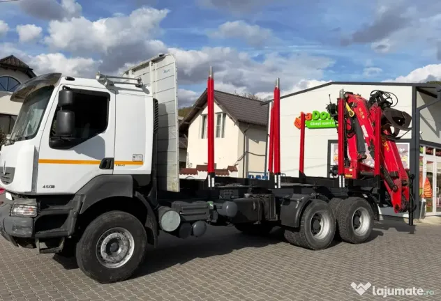 Renault Kerax 450 DXI, an 2007, Euro 3, max. 26 tone, 6x4, macara Epsilon 140 Z