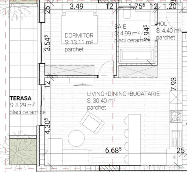 Apartament 2 camere | 53 mp utili + terasă | Etaj retras | - Cluj-Napoca (Cluj)