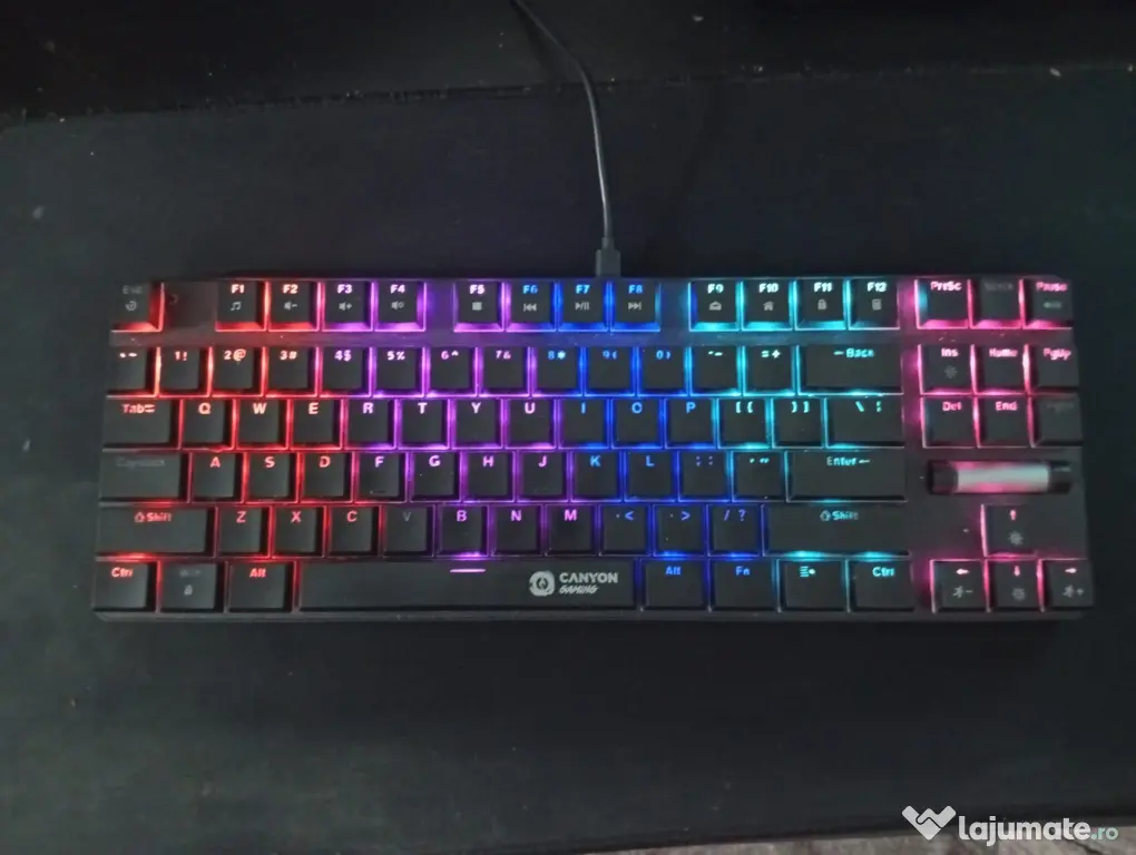Tastatură Mecanică Gaming Canyon GK-50 TKL RGB (Red Switches)
