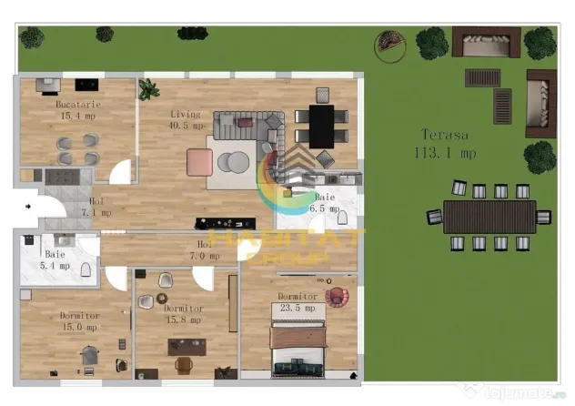 Penthouse cu terasa - parcare inclusa - Bucuresti (Bucuresti-Ilfov)