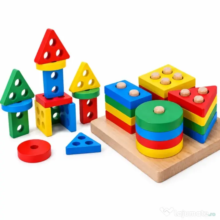 Jucarie Educativa din Lemn 12x12cm,