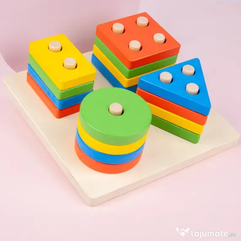 Jucarie Educativa din Lemn 12x12cm,